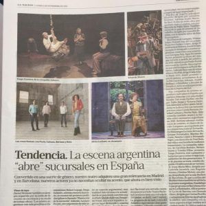 Monica Pelay actriz argentina en la escena de Madrid
