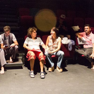 Ensayos. Junto a Carolina Román, directora y Dramaturga